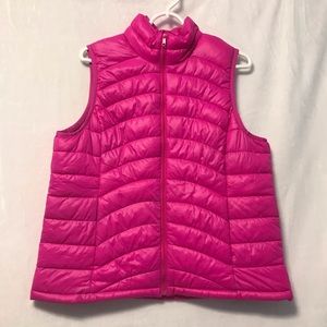 Old Navy womens puffer vest. Pink. Size L.